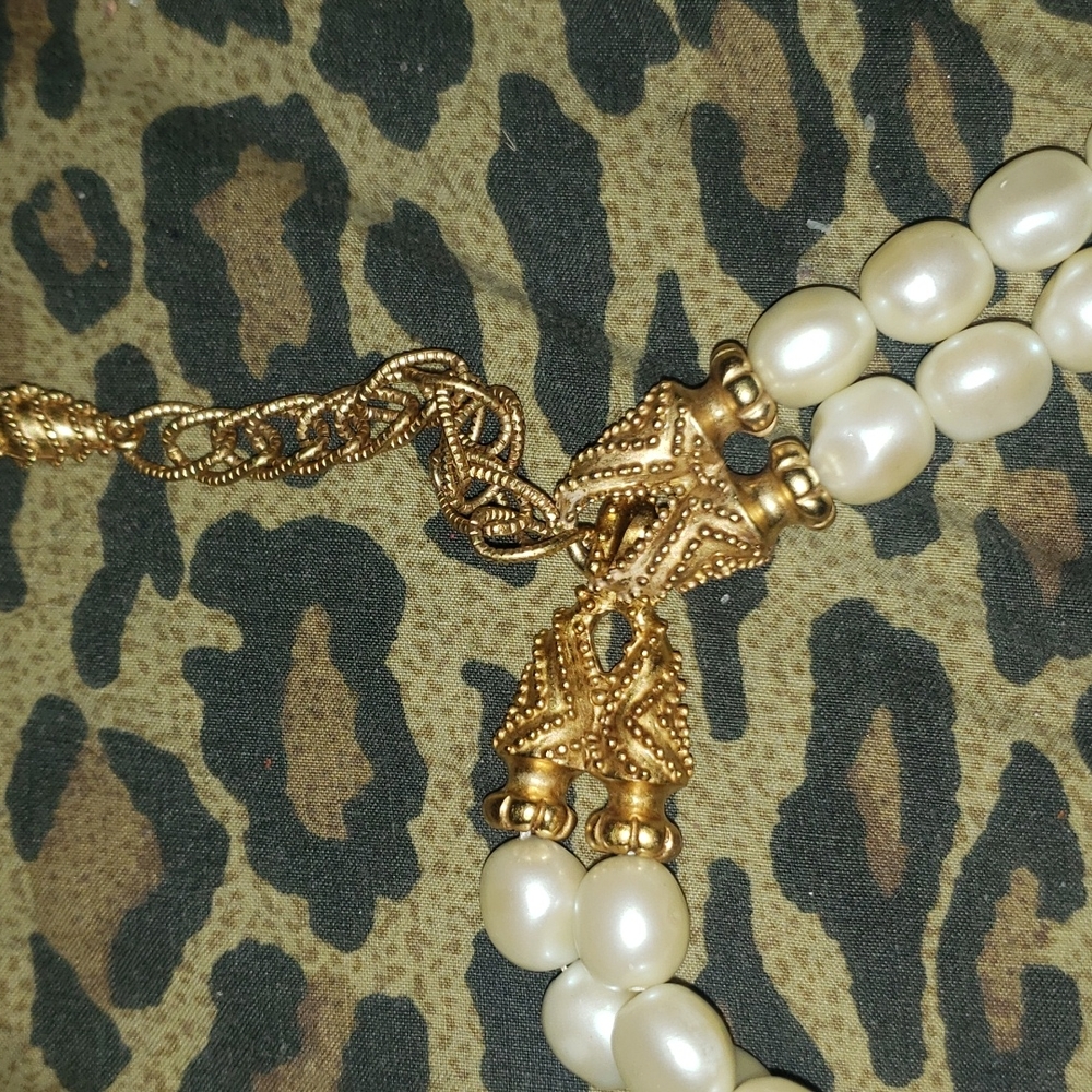 Vintage Mary McFadden 1988 gold plated necklace and bracelet - Picture 4 of 12